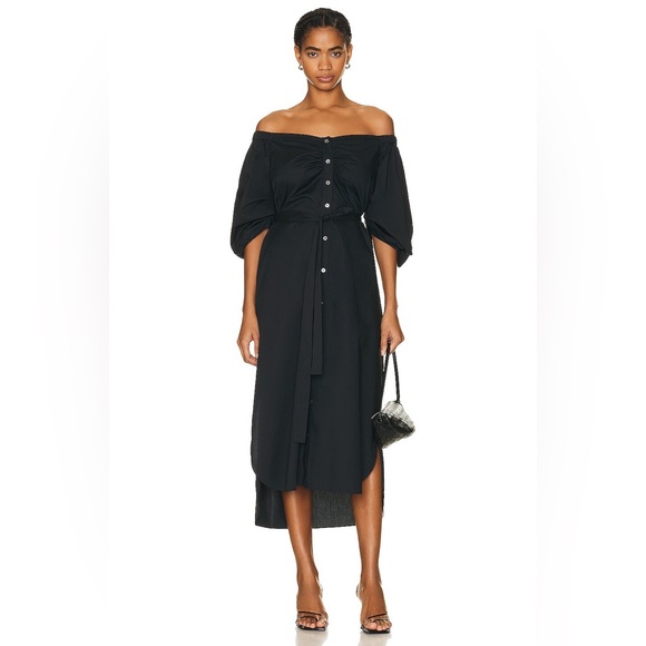 STAUD Dresses & Skirts - STAUD Reese Belted Dress Black